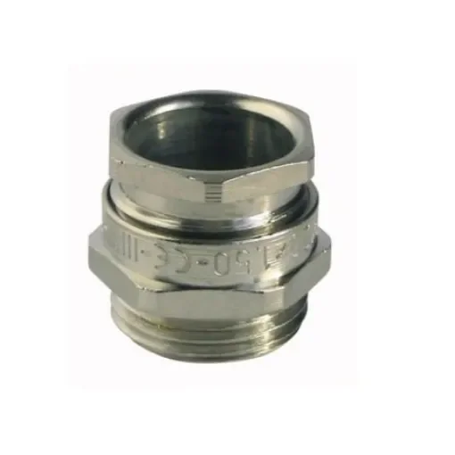 Capri ISOCAP Series Silver Nickel Plated Brass Cable Gland, M50 Thread, 27mm min., 38mm max., IP66 - CAP615074 product image