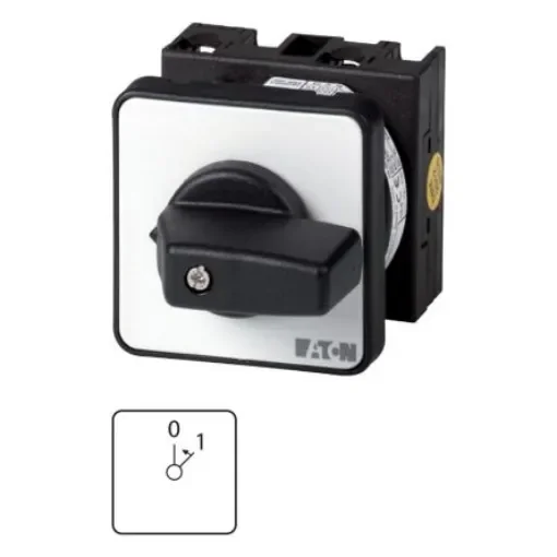 Eaton, 1P 2 Position 45° On-Off Cam Switch, 690V (Volts), 20A, Toggle Actuator - 009194 T0-1-15301/E product image
