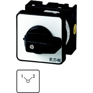Eaton, 1P 2 Position 90° Changeover Cam Switch, 690V (Volts), 20A, Short Lever Actuator - 009363 T0-1-34/EZ product image