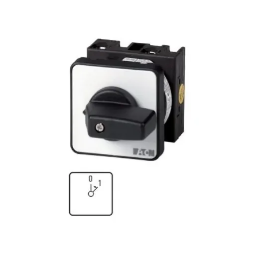 Eaton, 1P 2 Position 45° On-Off Cam Switch, 690V (Volts), 20A, Toggle Actuator - 009482 T0-1-8204/E product image