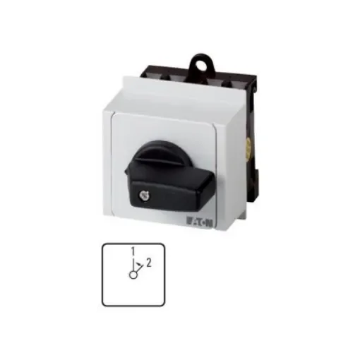 Eaton, 1P 2 Position 45° Changeover Cam Switch, 690V (Volts), 20A, Short Thumb Grip Actuator - 009753 T0-1-8295/IVS product image