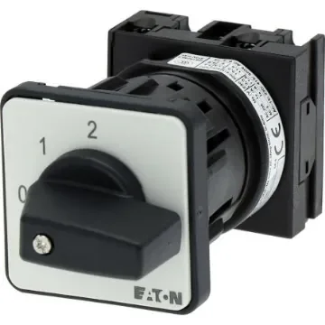 Eaton, 1P 3 Position 45° Multi Step Cam Switch, 690V (Volts), 20A, Short Thumb Grip Actuator - 009775 T0-1-8310/EZ product image