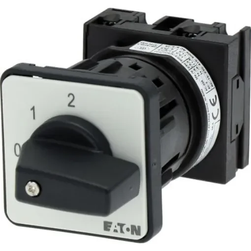 Eaton, 1P 3 Position 45° Multi Step Cam Switch, 690V (Volts), 20A, Short Thumb Grip Actuator - 009775 T0-1-8310/EZ product image