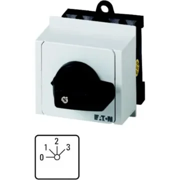 Eaton, 1P 4 Position 45° Multi Step Cam Switch, 690V (Volts), 20A, Toggle Actuator - 011135 T0-2-142/IVS product image