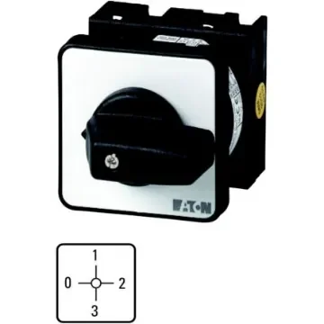 Eaton, 1P 4 Position 90° Multi Step Cam Switch, 690V (Volts), 20A, Toggle Actuator - 011214 T0-2-15052/E product image