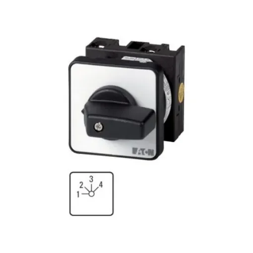 Eaton, 1P 4 Position 45° Multi Step Cam Switch, 690V (Volts), 20A, Toggle Actuator - 011523 T0-2-178/E product image
