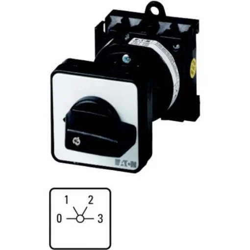 Eaton, 1P 4 Position 60° Multi Step Cam Switch, 690V (Volts), 20A, Short Thumb Grip Actuator - 012246 T0-2-96/Z product image