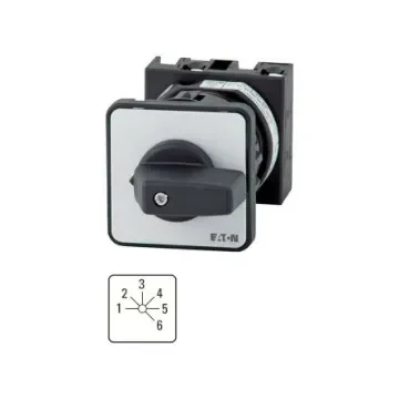 Eaton, 1P 6 Position 45° On-Off Cam Switch, 690V (Volts), 20A, Toggle Actuator - 012916 T0-3-151/EZ product image