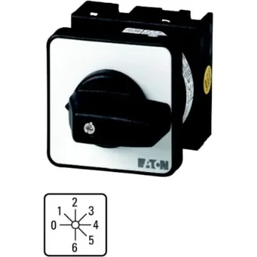 Eaton, 1P 7 Position 45° Multi Step Cam Switch, 690V (Volts), 20A, Toggle Actuator - 013081 T0-3-174/EZ product image