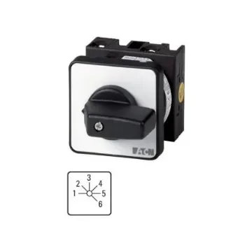 Eaton, 1P 6 Position 45° Multi Step Cam Switch, 690V (Volts), 20A, Toggle Actuator - 013094 T0-3-180/E product image