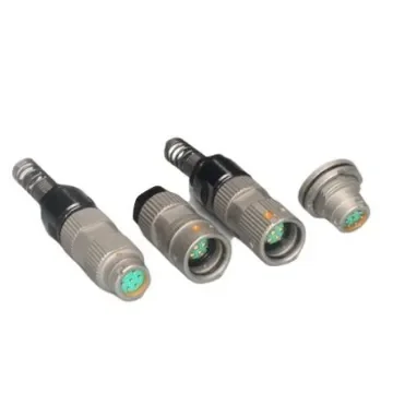 Amphenol India, 164 Series, Brass 6 Way MIL Spec Circular Connector ReceptacleBlack, Silver, Pin Contacts, Bayonet - M55116/14-3 product image
