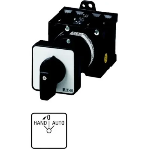 Eaton, 2P 3 Position 45° Changeover Cam Switch, 690V (Volts), 32A, Toggle Actuator - 014406 T3-2-15435/Z product image
