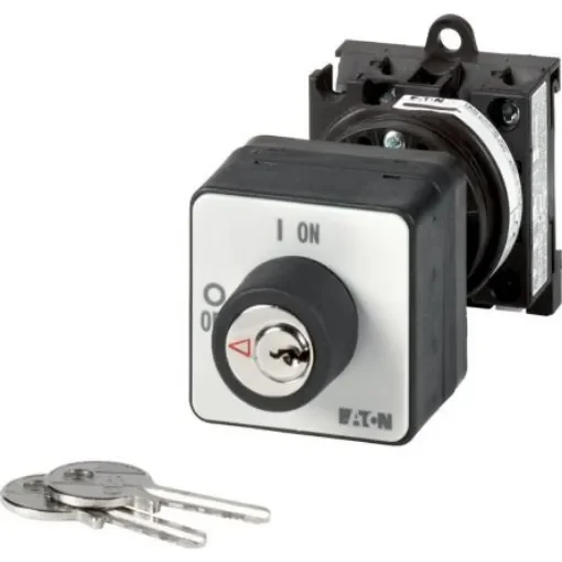 Eaton, 2P 2 Position 90° On-Off Cam Switch, 690V (Volts), 20A, Key Actuator - 014971 T0-1-102/Z/S product image