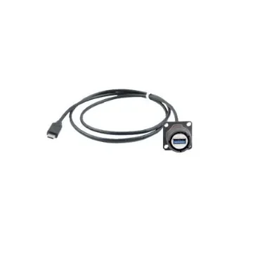 Amphenol Socapex Straight, Panel Mount, Female to Male- Dual Port Type Type A to Type C USB 3.2 IP68 USB Adaptor - 31930N-050 product image