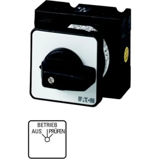 Eaton, 1P 3 Position 45° On-Off Cam Switch, 690V (Volts), 32A, Toggle Actuator - 016374 T3-1-15059/E product image