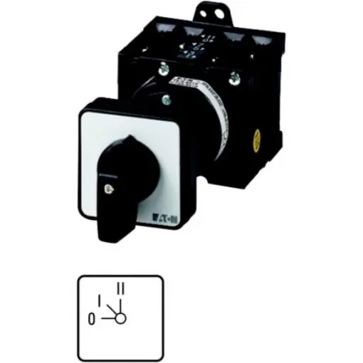 Eaton, 1P 2 Position 45° On-Off Cam Switch, 690V (Volts), 32A, Toggle Actuator - 016590 T3-1-15904/Z product image
