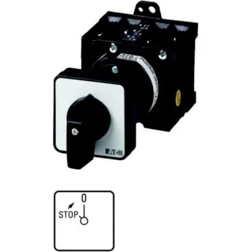 Eaton, 2P 2 Position 45° On-Off Cam Switch, 690V (Volts), 32A, Toggle Actuator - 016989 T3-1-8172/Z product image