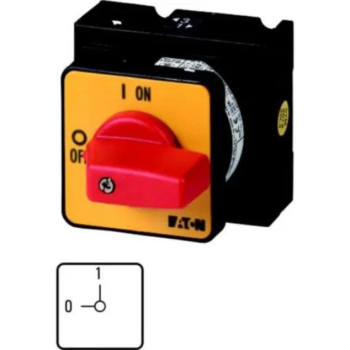 Eaton, 1P 2 Position 90° On-Off Cam Switch, 690V (Volts), 32A, Rotary Actuator - 017025 T3-1-8200/E-RT product image