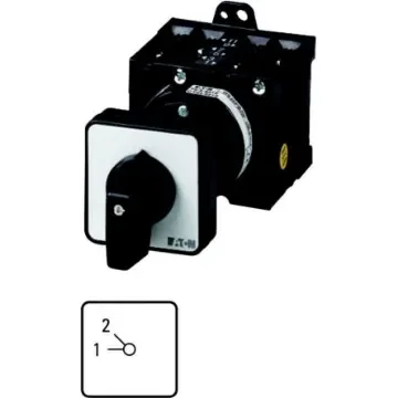 Eaton, 2P 2 Position 45° Multi Step Cam Switch, 690V (Volts), 32A, Toggle Actuator - 017816 T3-2-15136/E product image