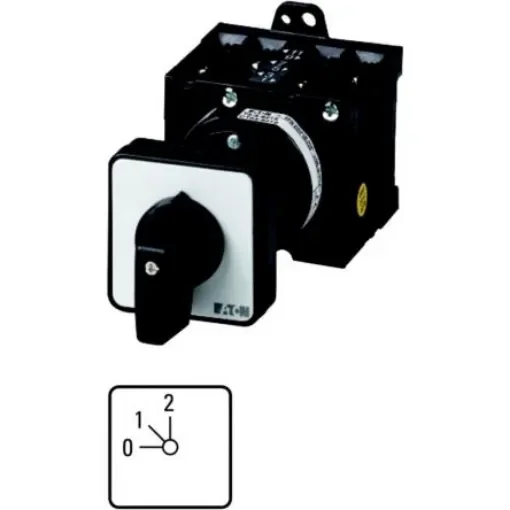 Eaton, 2P 3 Position 45° Changeover Cam Switch, 690V (Volts), 32A, Toggle Actuator - 018476 T3-2-8296/Z product image