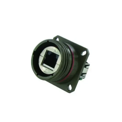 Amphenol Socapex RJF TV6A Series Receptacle Ethernet Connector, Flange Mount, Cat6a Straight 1 Port 8 -Way - RJFTV6A2SA1N product image