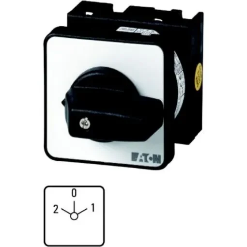 Eaton, 2P 3 Position 45° Changeover Cam Switch, 690V (Volts), 20A, Short Thumb Grip Actuator - 022244 T0-2-15422/EZ product image
