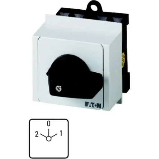 Eaton, 2P 3 Position 45° Changeover Cam Switch, 690V (Volts), 20A, Short Thumb Grip Actuator - 026990 T0-2-15422/IVS product image