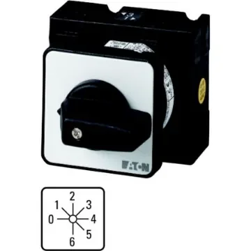 Eaton, 1P 7 Position 45° Multi Step Cam Switch, 690V (Volts), 32A, Toggle Actuator - 035761 T3-3-8244/E product image