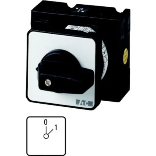Eaton, 1P 2 Position 45° On-Off Cam Switch, 690V (Volts), 32A, Toggle Actuator - 038135 T3-1-15401/E product image