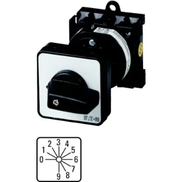 Eaton 10 Position 30° Coding Cam Switch, 690V (Volts), 20A, Toggle Actuator - 038860 T0-4-15602/Z product image
