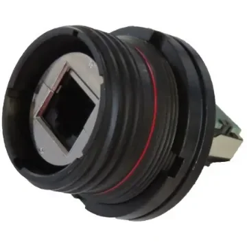 Amphenol Socapex RJF TV6A Series Receptacle Ethernet Connector, Jam Nut, Cat6a Straight 1 Port 8 -Way - RJFTV6A7A1ZNF312 product image