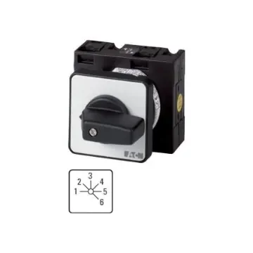 Eaton, 1P 6 Position 45° Multi Step Cam Switch, 690V (Volts), 32A, Toggle Actuator - 097459 T3-3-8233/E product image