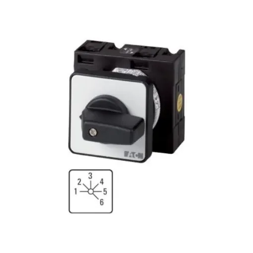 Eaton, 1P 6 Position 45° Multi Step Cam Switch, 690V (Volts), 32A, Toggle Actuator - 097459 T3-3-8233/E product image