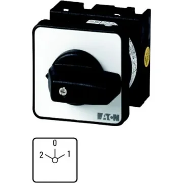 Eaton, 1P 3 Position 45° Changeover Cam Switch, 600V (Volts), 20A, Short Thumb Grip Actuator - 098179 T0-1-15421/EZ product image
