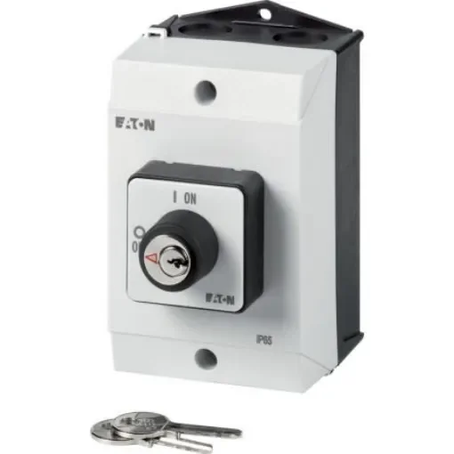 Eaton, 2P 2 Position 90° On-Off Cam Switch, 690V (Volts), 20A, Key Actuator - 207063 T0-1-102/I1/S product image