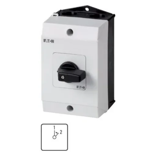 Eaton, 1P 2 Position 45° Changeover Cam Switch, 690V (Volts), 20A, Short Thumb Grip Actuator - 218969 T0-1-8295/I1 product image