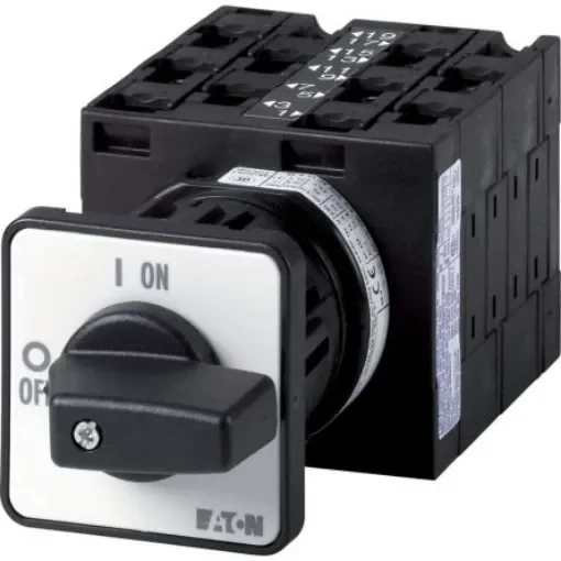 Eaton, 1P 9 Position 30° On-Off Cam Switch, 690V (Volts), 32A, Toggle Actuator - 052372 T3-5-8247/Z product image