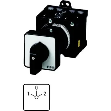 Eaton, 1P 3 Position 60° Changeover Cam Switch, 690V (Volts), 32A, Short Lever Actuator - 057091 T3-1-8210/Z product image