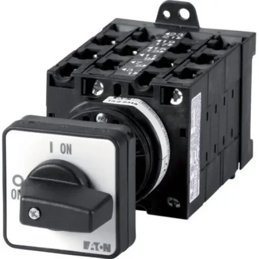Eaton, 12P 2 Position 90° On-Off Cam Switch, 690V (Volts), 32A, Toggle Actuator - 076074 T3-6-8348/Z product image