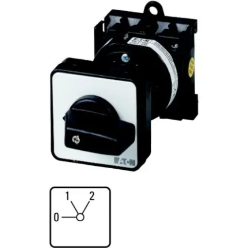 Eaton, 1P 3 Position 60° Multi Step Cam Switch, 690V (Volts), 20A, Short Thumb Grip Actuator - 081574 T0-1-91/Z product image