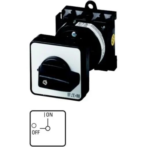 Eaton, 2P 2 Position 90° On-Off Cam Switch, 690V (Volts), 32A, Door Coupling Rotary Drive Actuator - 083192 T3-1-102/Z product image