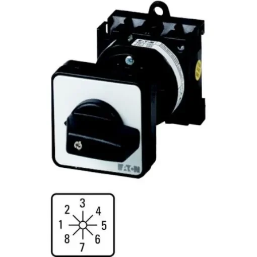 Eaton, 1P 8 Position 45° Multi Step Cam Switch, 690V (Volts), 20A, Toggle Actuator - 083940 T0-4-8235/Z product image