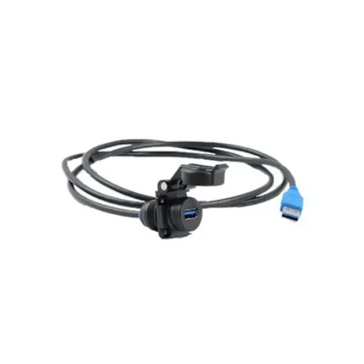 Amphenol Socapex Straight, Panel Mount, Female to Male- Dual Port Type USB A USB 3.2 IP54 USB Connector - USB3APSCC2210A product image