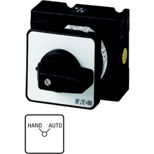 Eaton, 1P 2 Position 90° Changeover Cam Switch, 690V (Volts), 32A, Toggle Actuator - 090343 T3-3-15453/E product image