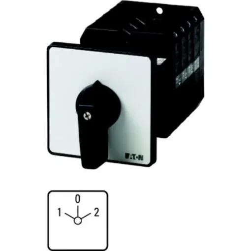 Eaton, 2P 3 Position 60° Changeover Cam Switch, 690V (Volts), 63A, Short Thumb Grip Actuator - 093082 T5B-2-8211/Z product image