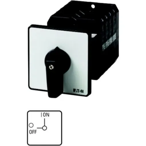 Eaton, 1P 2 Position 90° On-Off Cam Switch, 690V (Volts), 63A, Short Thumb Grip Actuator - 094270 T5B-1-8200/Z product image