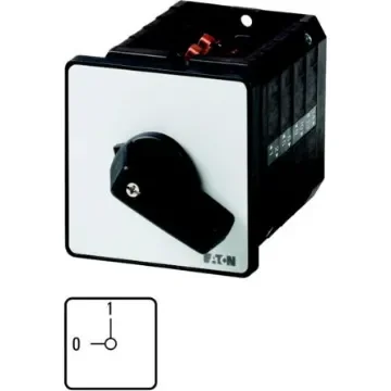 Eaton, 1P 2 Position 90° On-Off Cam Switch, 690V (Volts), 63A, Short Thumb Grip Actuator - 094280 T5B-1-8200/E-RT product image