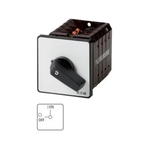 Eaton, 1P 2 Position 90° On-Off Cam Switch, 690V (Volts), 63A, Short Thumb Grip Actuator - 094281 T5B-1-8200/E product image