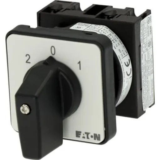 Eaton, 1P 3 Position 45° Changeover Cam Switch, 690V (Volts), 20A, Short Thumb Grip Actuator - 095806 T0-1-15421/E product image