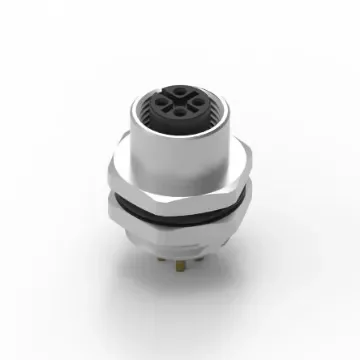 Wurth Elektronik Circular Connector, 4 Contacts, Panel Mount, M12 Connector, Socket, Female, IP68, WR-CIRC Series - 643060100604 product image